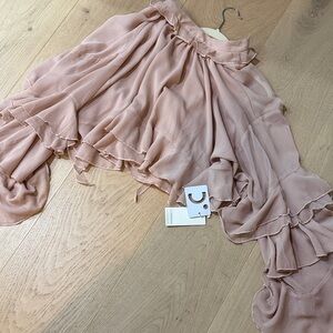 Commense Pink Ruffled Blouse